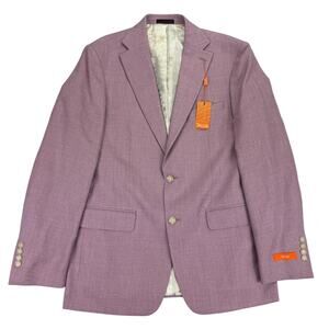 Tallia Mens Slim Fit Wool Blend Sport Coat Lilac Purple 42L